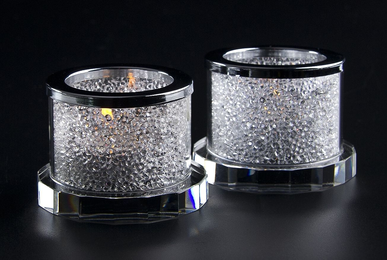 CRYSTAL Teelicht Crystal Diamonds klein