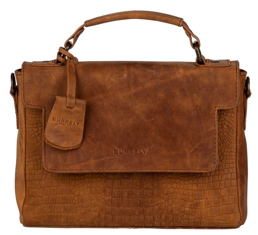 BURKELY CROCO CHLOE CITYBAG cognac