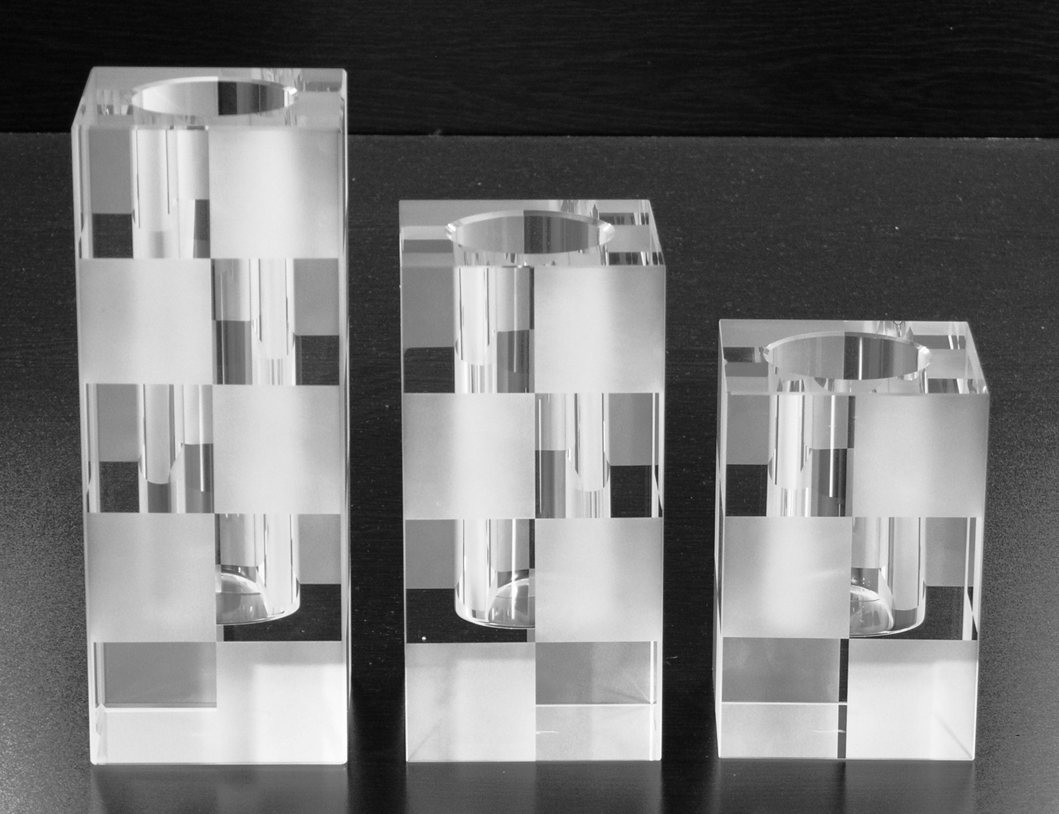 LUCIEN PICCARD Vase Chequered 6"