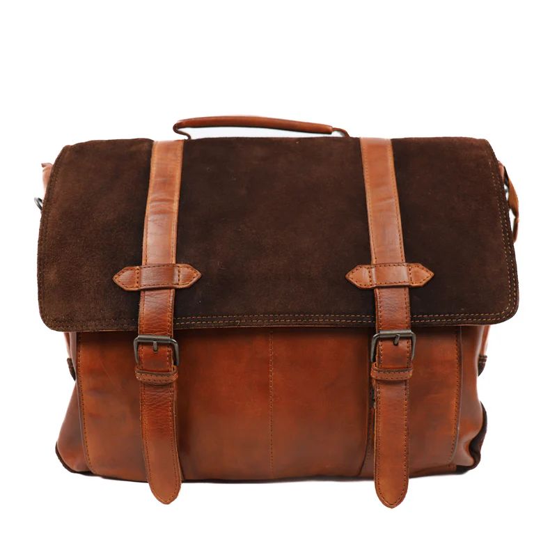 BEAR Laptoptasche-worker 43746, cognac/braun