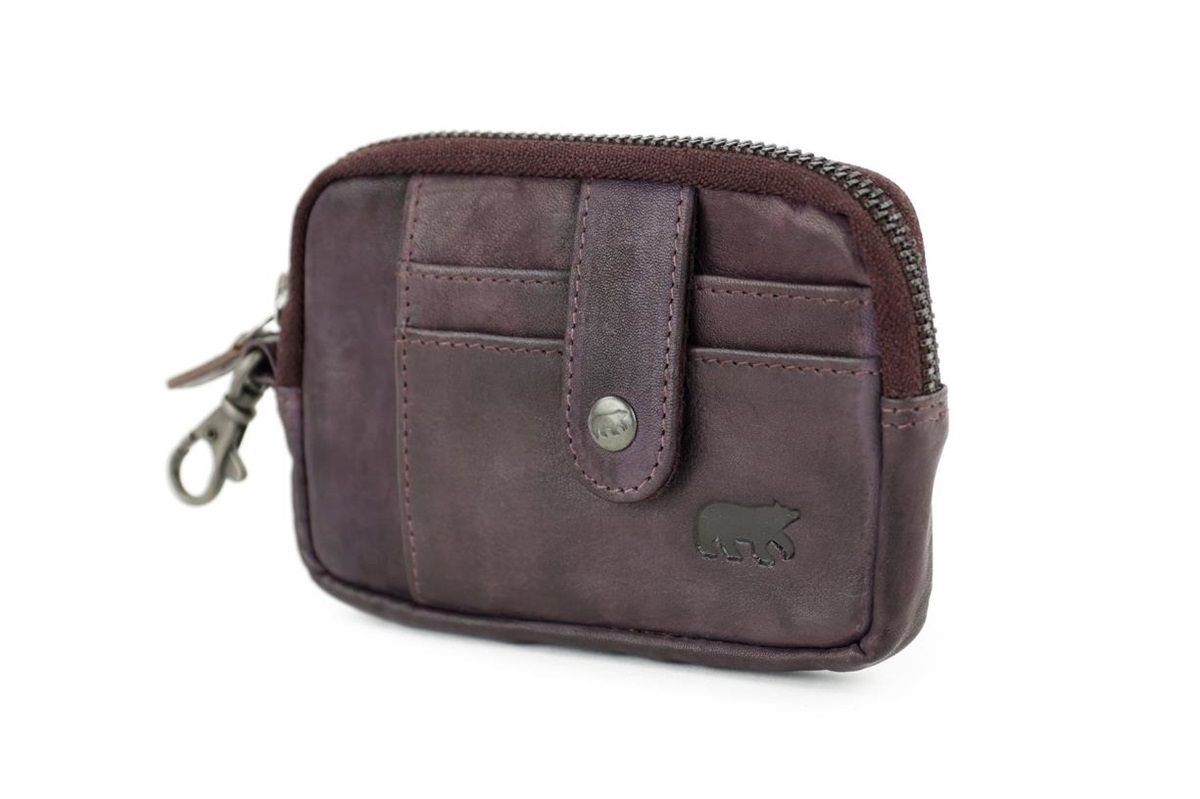 Schlüsselmäppchen, cognac