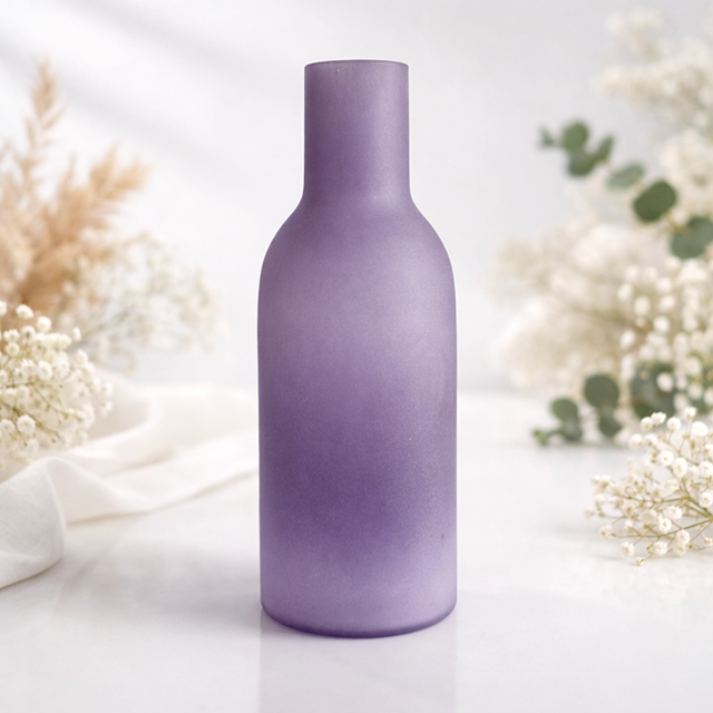 FLOWERS Vase C violett satiniert